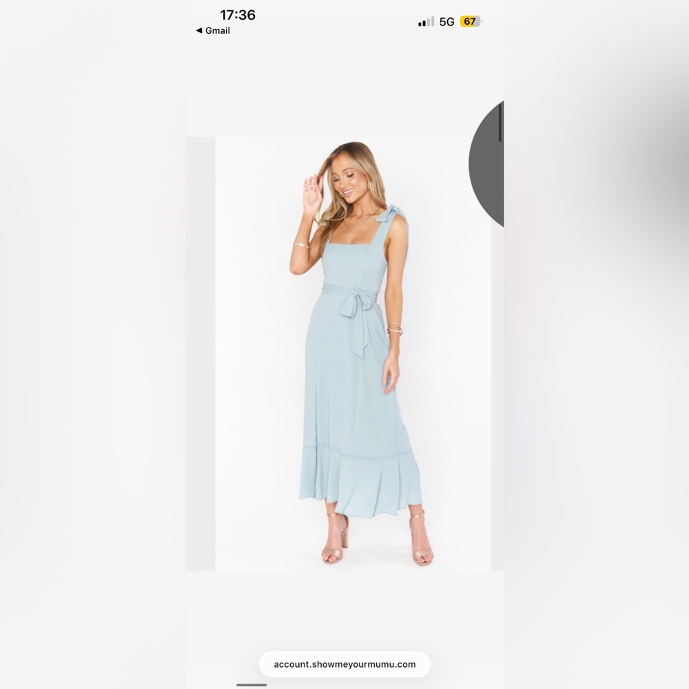 Show Me Your MuMu Light Blue Midi Dress